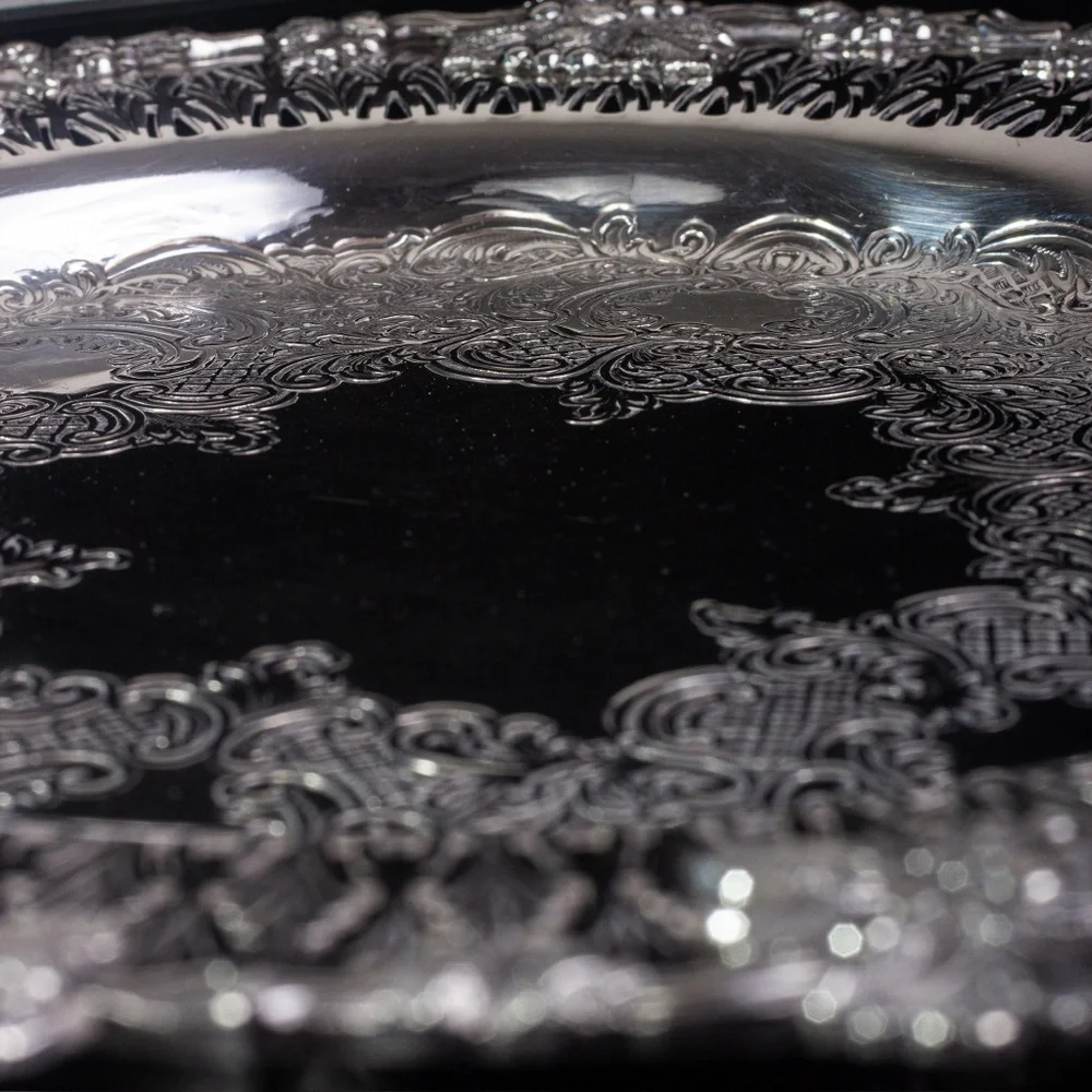 Vintage Birks Silver Tray Rideau Plate 12